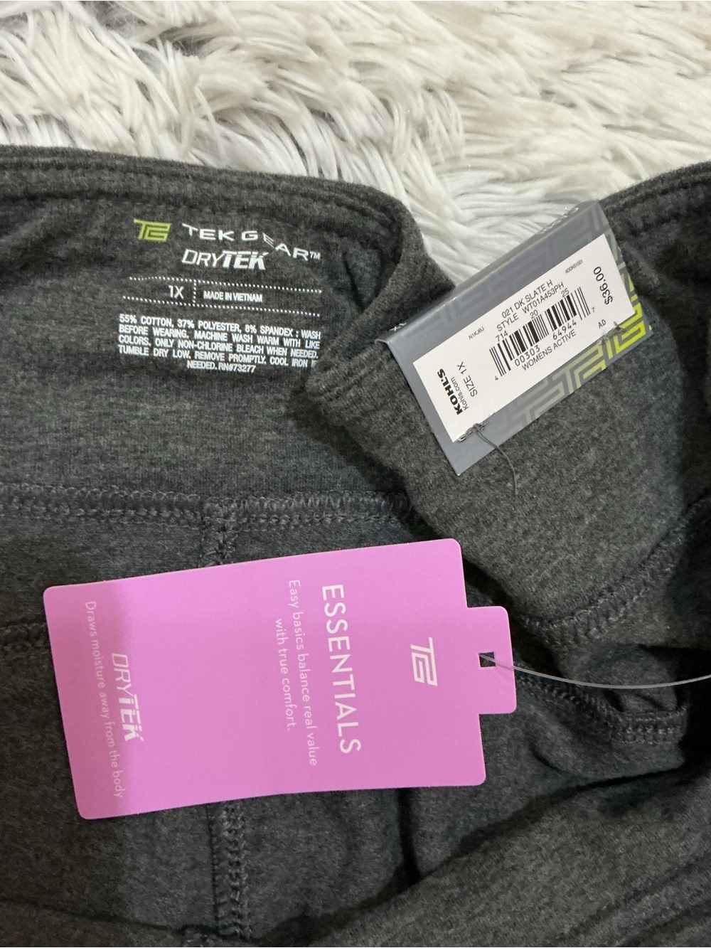 Tek Gear DryTek Essentials Capri Pants – mid rise Size 1X – NWT - Picture 5 of 15